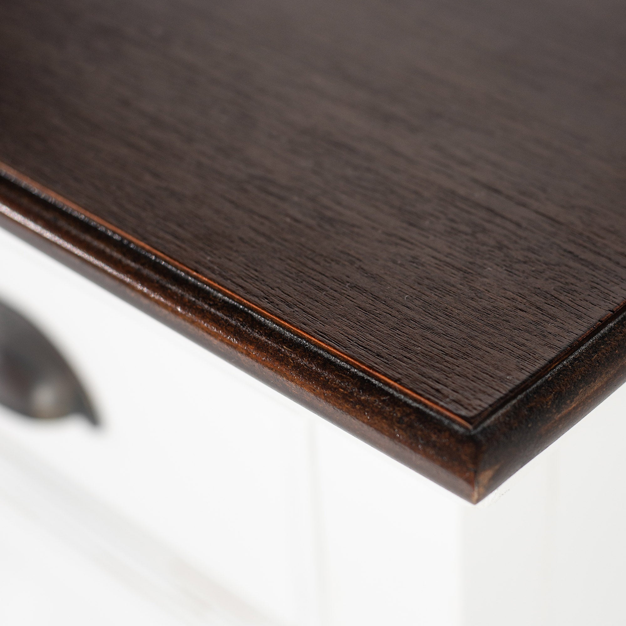 Halifax Sideboard mit 4 Türen und 3 Schubladen – Weiß gewischt & Dunkelbraun