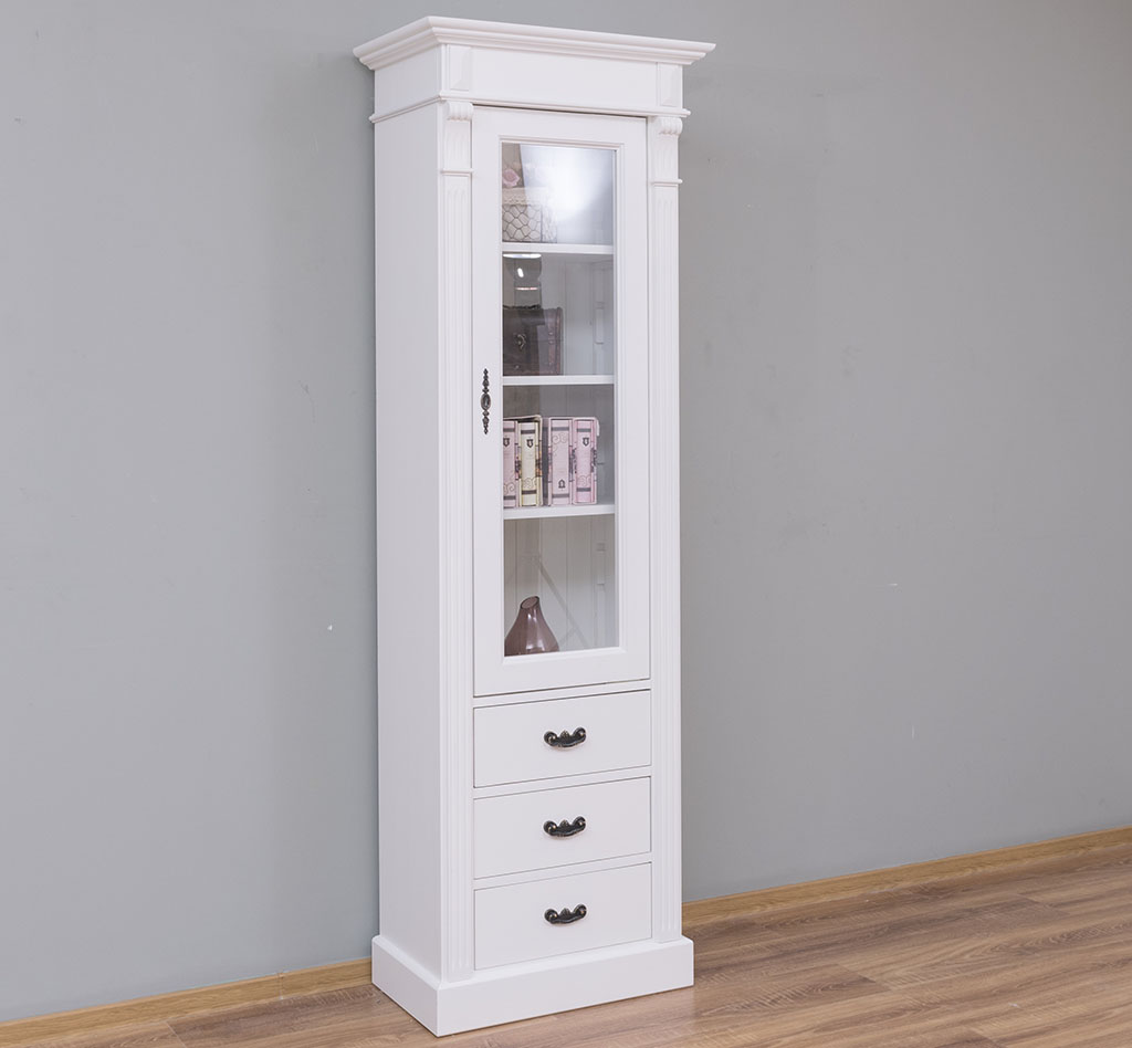 Klassische Landhausvitrine mit Schubladen - in vielen Farben erhältlich! Klassische Landhausvitrine mit Schubladen - in vielen Farben erhältlich!