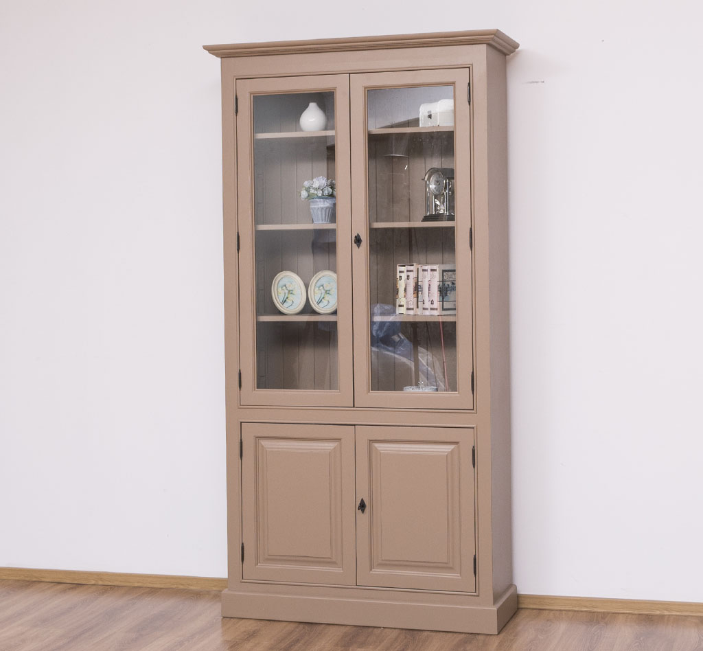 PS149-P022-P088A_6 Schöner Vitrinenschrank im Landhausstil - in vielen Farben erhältlich!