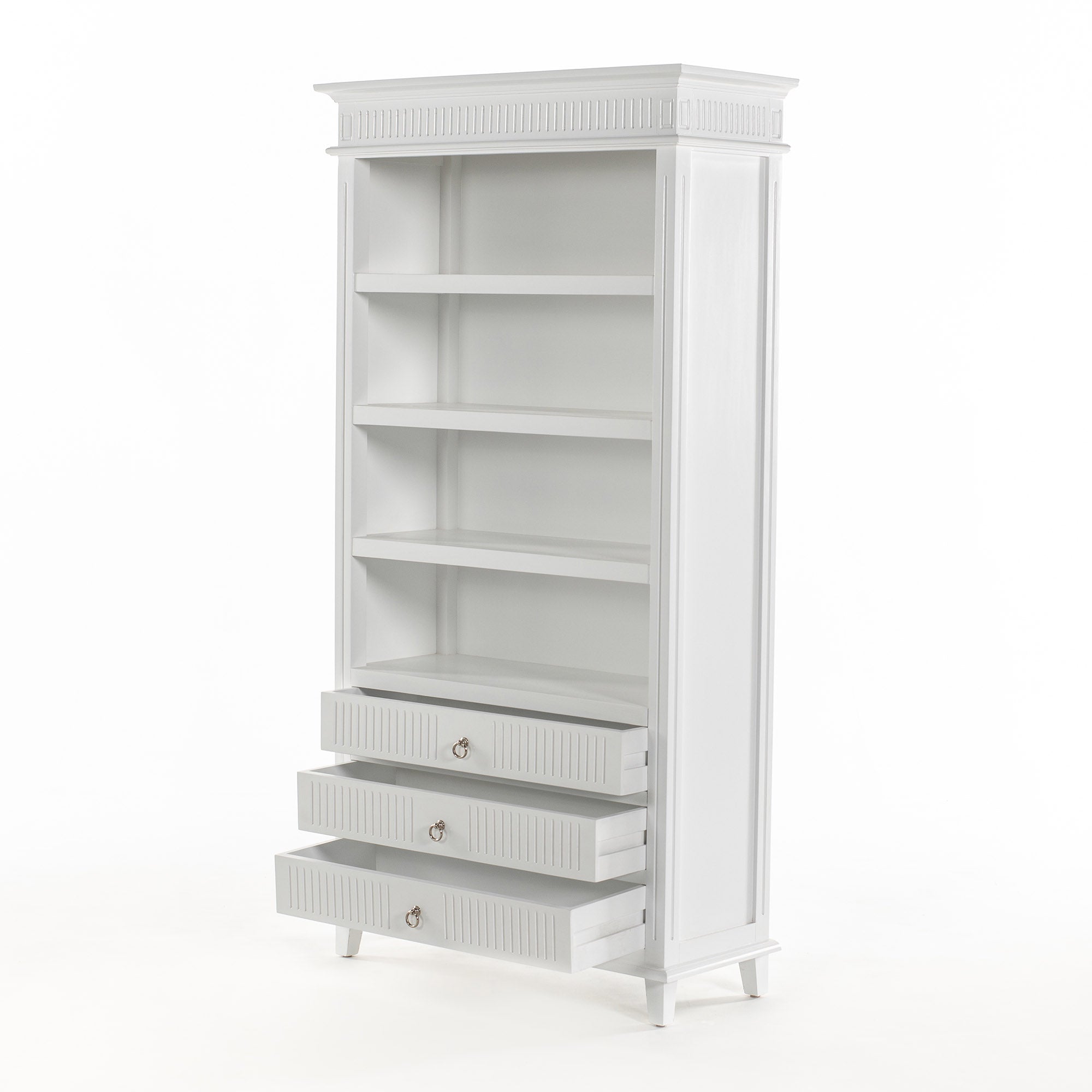 Skansen Bücherregal mit 3 Schubladen – Weiß