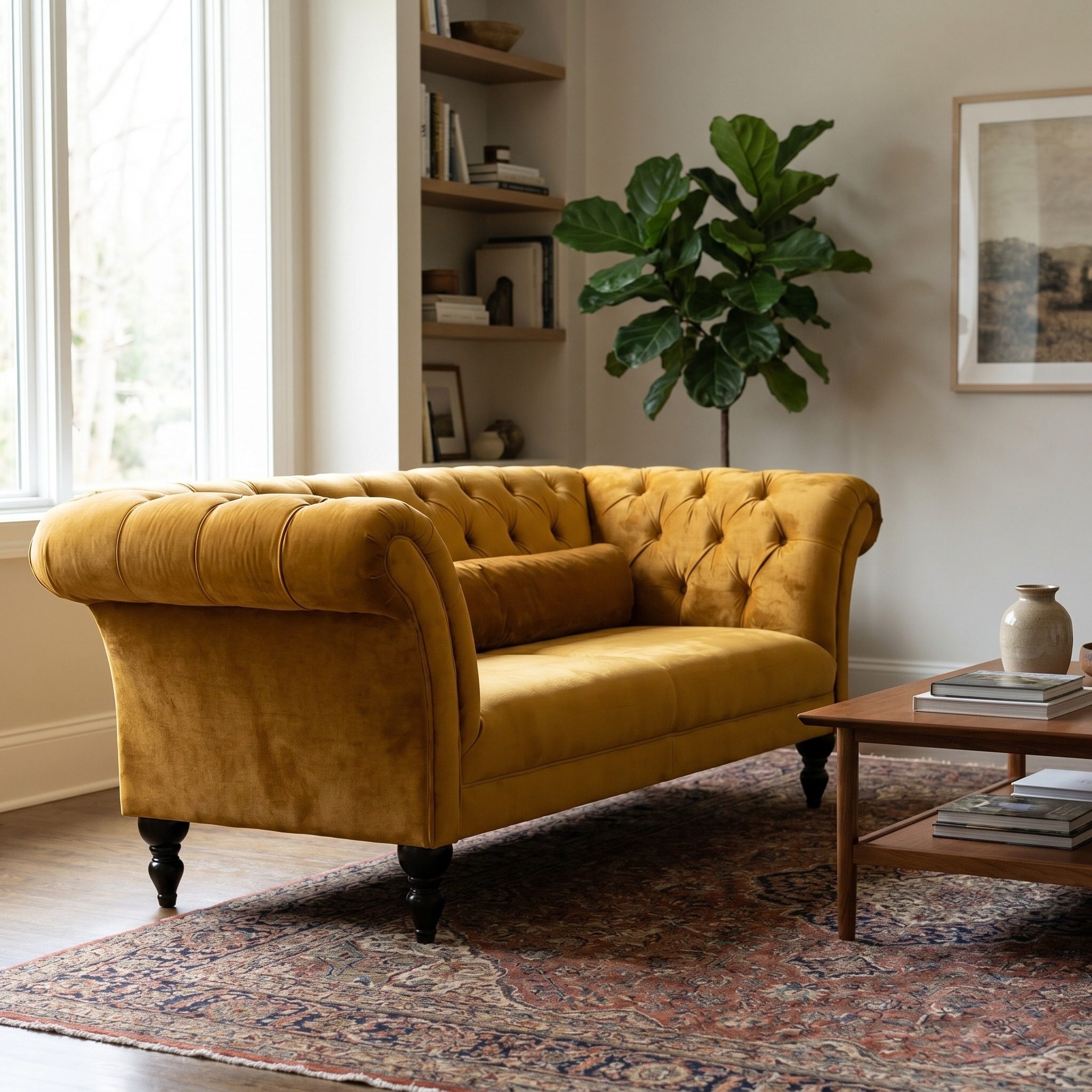 Schickes Retro Sofa im Chesterfield Style