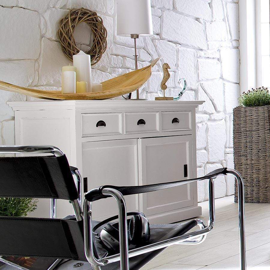 Halifax Sideboard mit Schiebetüren – Weiß