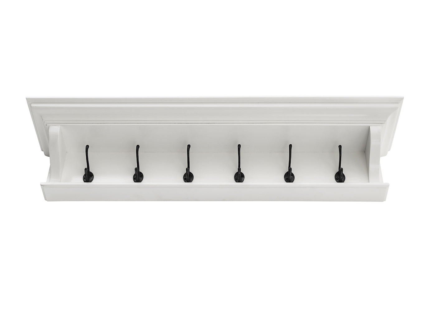 Halifax Garderobenleiste mit 6 Haken, 100 cm – Weiß