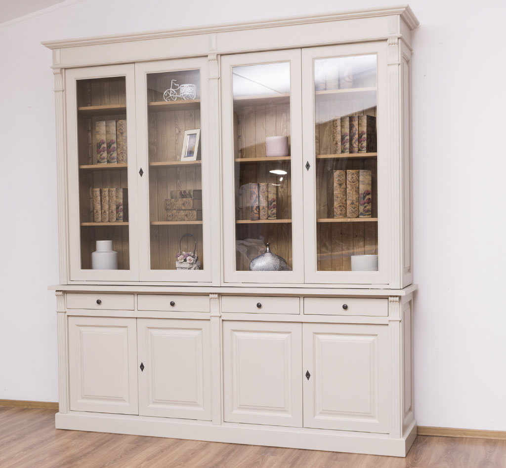Stilvoller Vitrinenschrank für das gehobene Ambiente - in vielen Farben erhältlich! Stilvoller Vitrinenschrank für das gehobene Ambiente - in vielen Farben erhältlich!