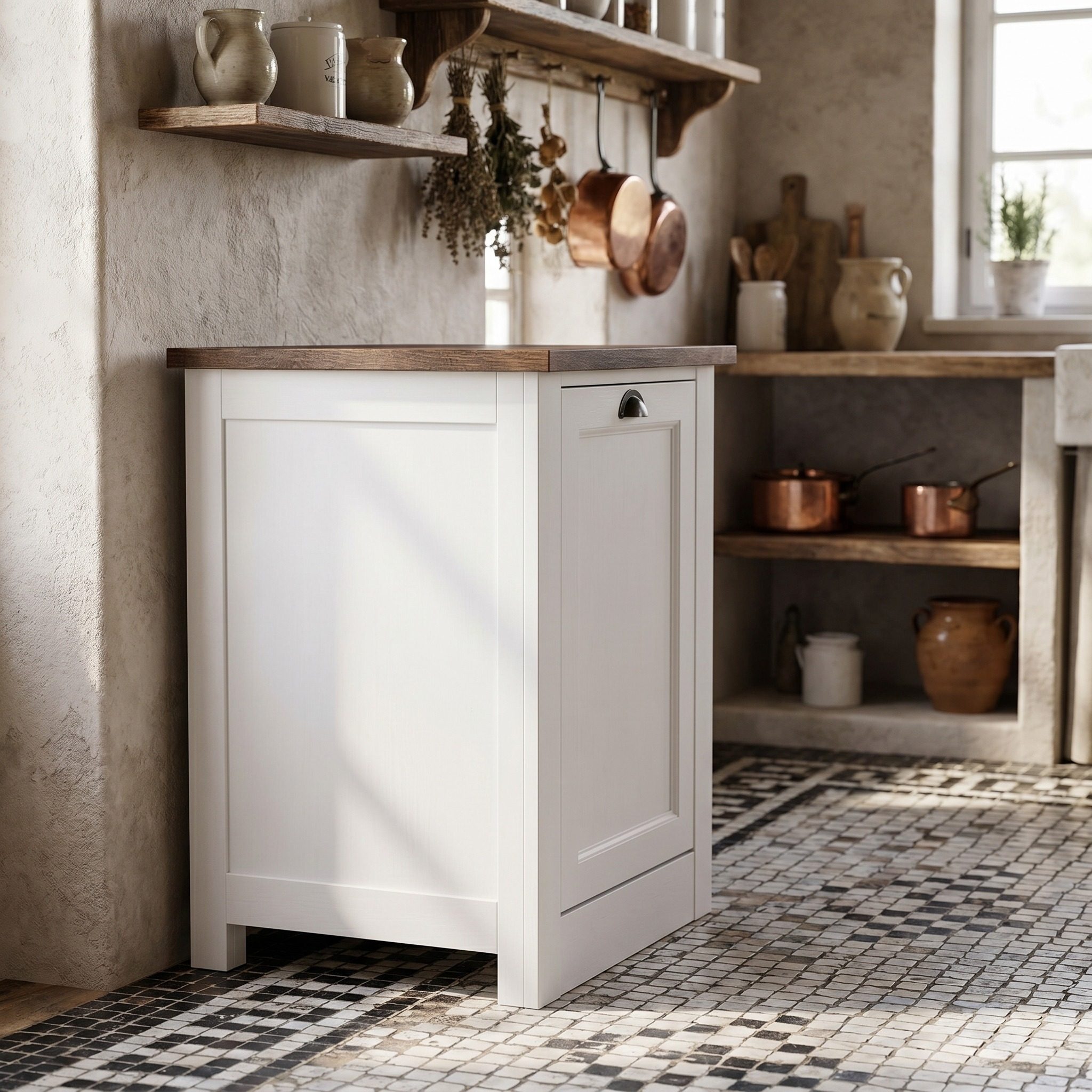 Hochwertige Umhausung für eine kleine Spülmaschine - perfekt für die Landhausküche!