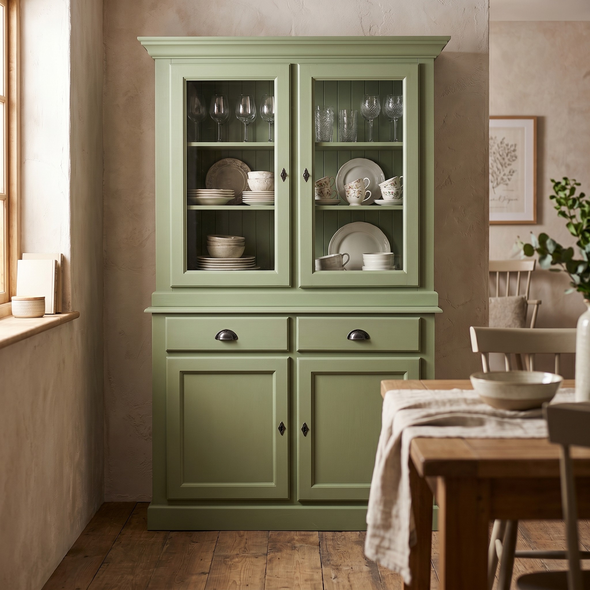 Interessanter Hochschrank im Shabby Chic - in vielen Farben erhältlich!
