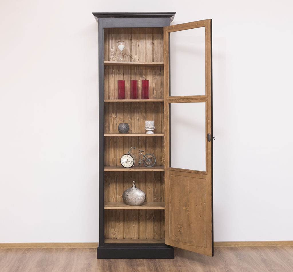 Schmaler Vitrinenschrank Landhaus ✓ Online kaufen