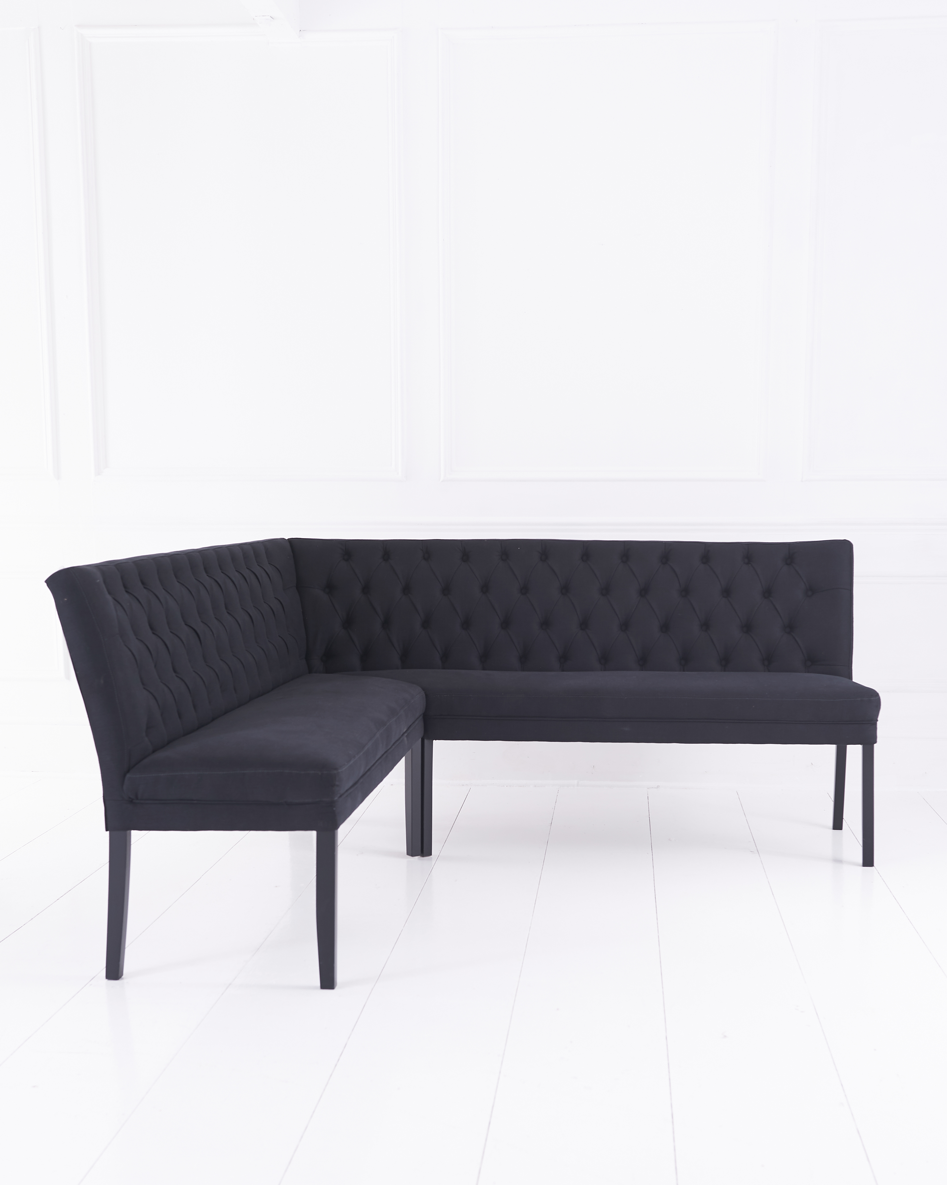 Edle Eckbank im Landhausstil - Größe, Knöpfe und Farbe frei wählbar!