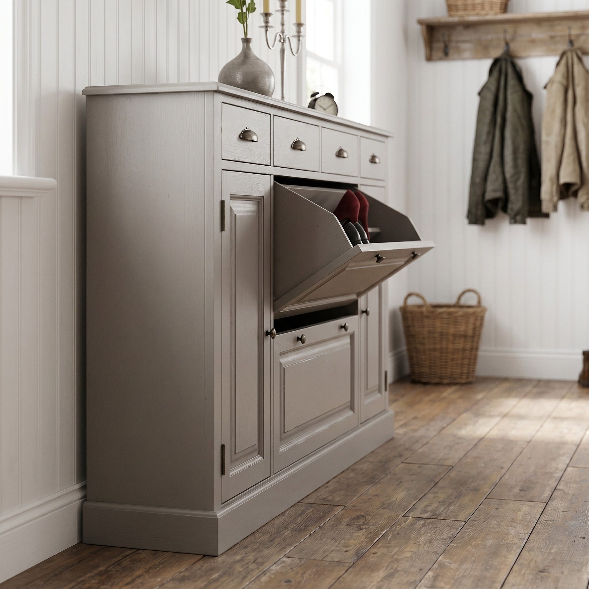 Schuhschrank im Landhausstil - in vielen Farben erhältlich!