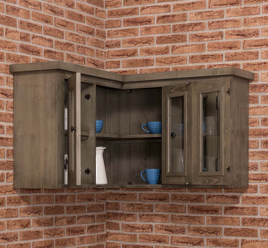 Passgenauer Eckhängeschrank im Shabby Chic - in vielen Farben erhältlich!