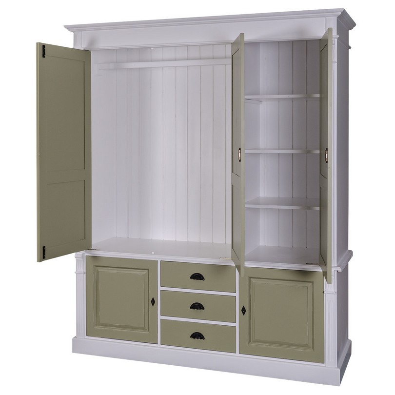 Landhauskleiderschrank mit Jugendstilelementen - in vielen Farben erhältlich! Landhauskleiderschrank mit Jugendstilelementen - in vielen Farben erhältlich!