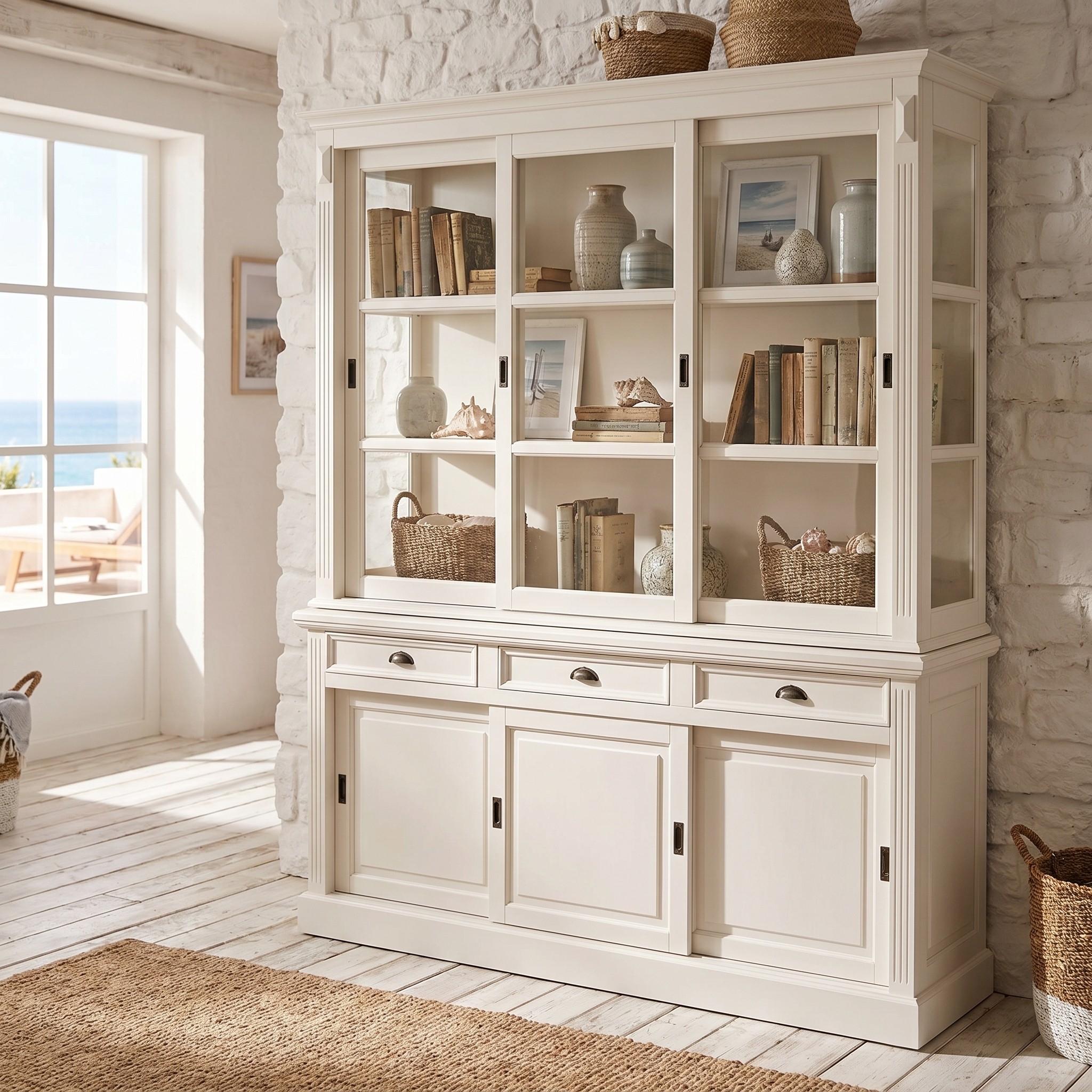 Buffetschrank mit Schiebetüren im Landhausstil ✓ Online kaufen