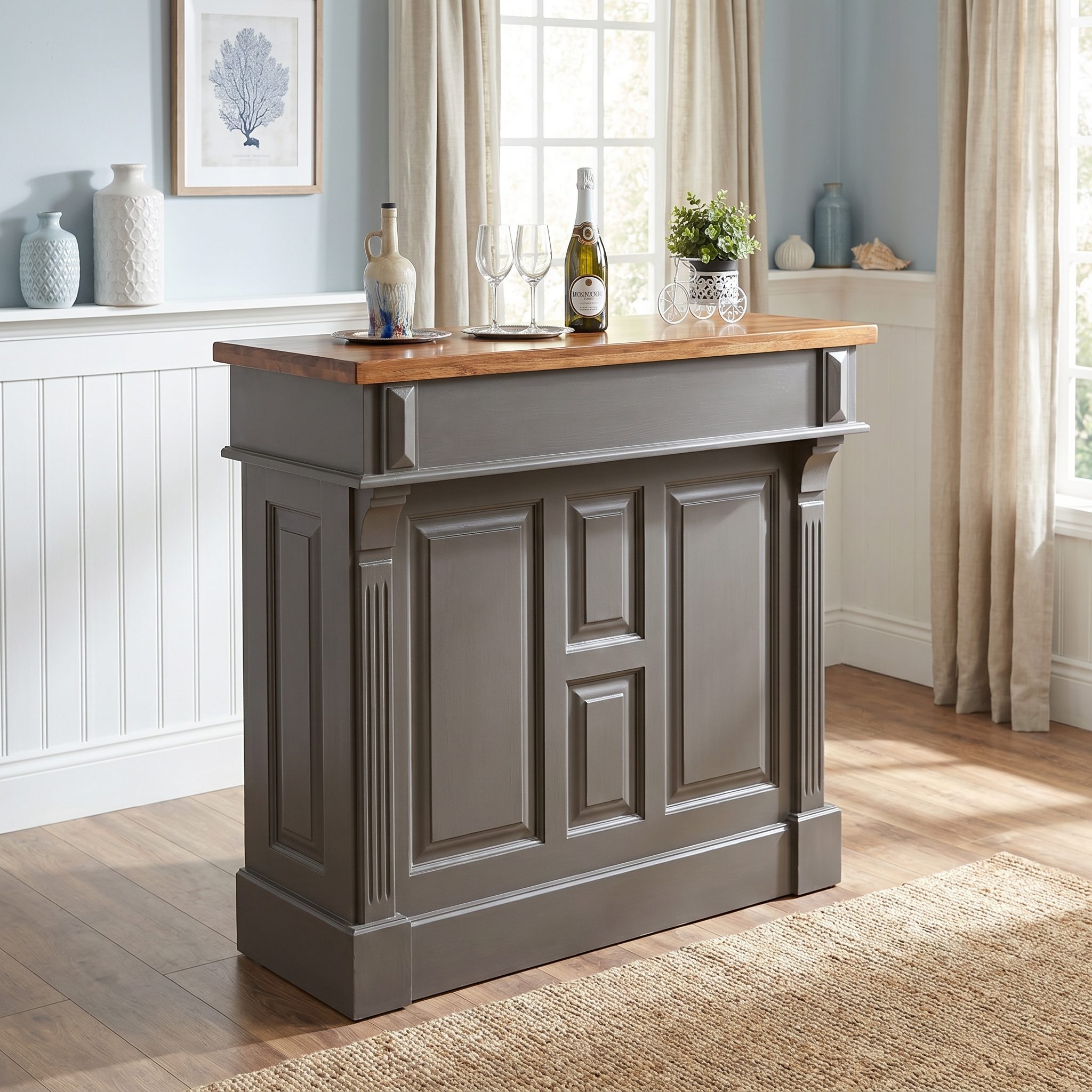 Bar mit oder ohne Aufsatz im Landhausstil 120 cm breit - in vielen Farben erhältlich!
