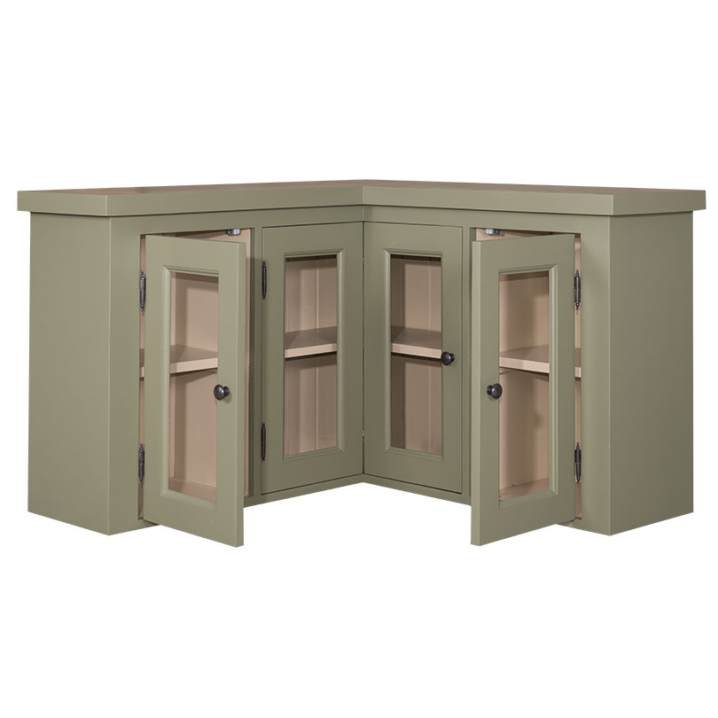 Passgenauer Eckhängeschrank im Shabby Chic - in vielen Farben erhältlich!