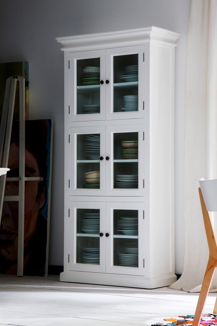 Halifax Vitrinenschrank Mittelgroß – Weiß