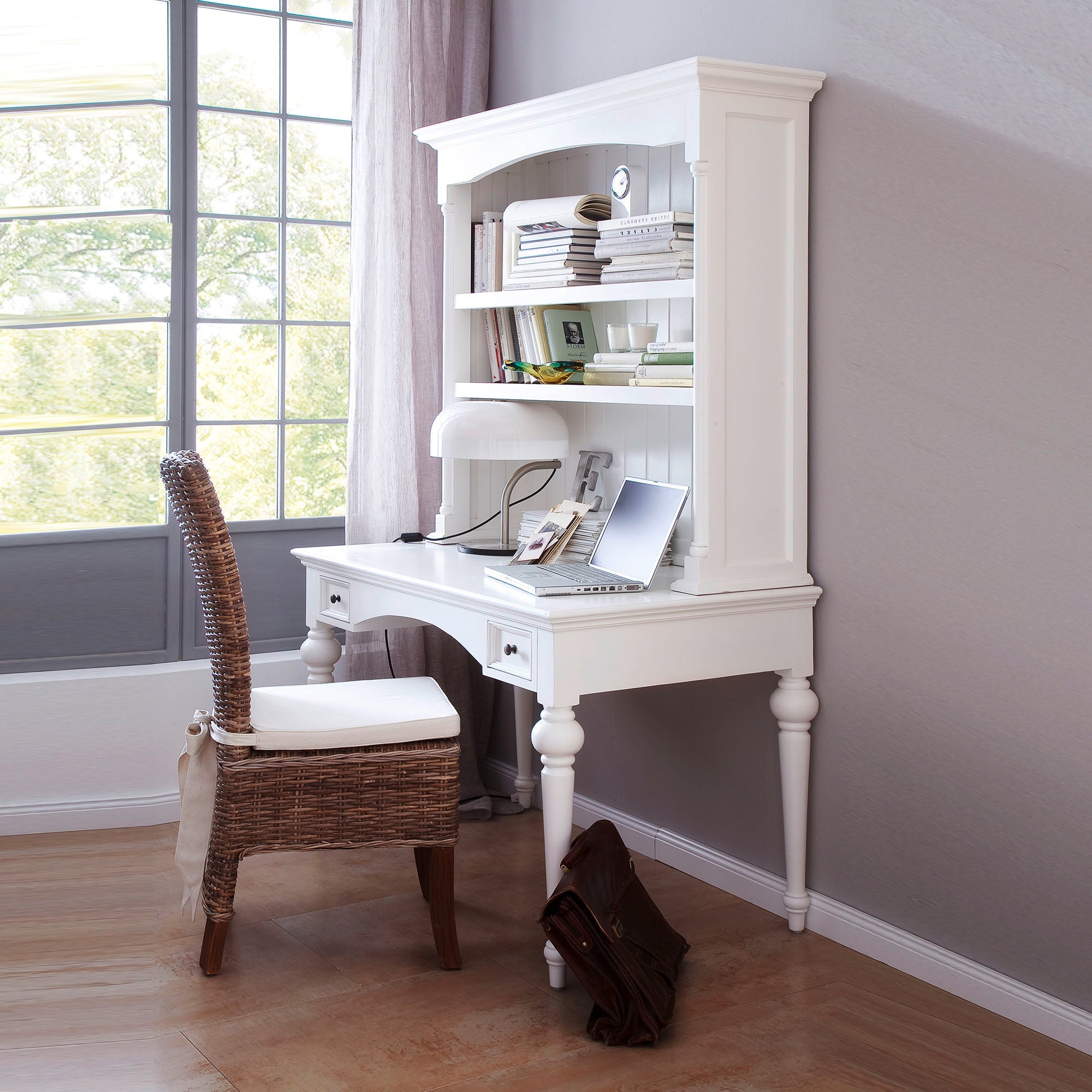 Sekretär Provence im Landhausstil – Weiß