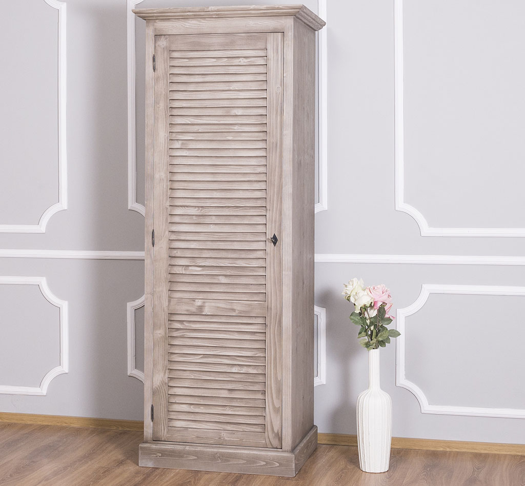 Schmaler Kleiderschrank mit Lamellentür - in vielen Farben erhältlich!