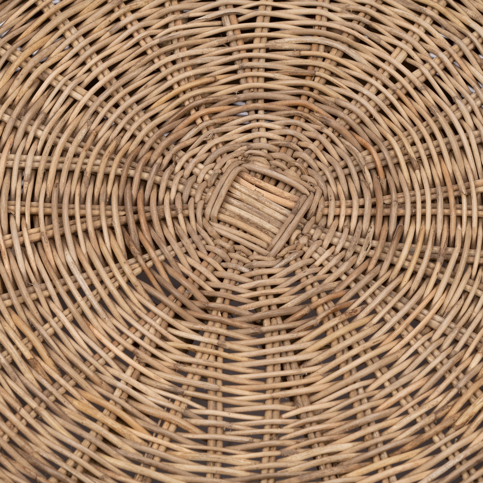 Rustic Rattan Macaron Footstool