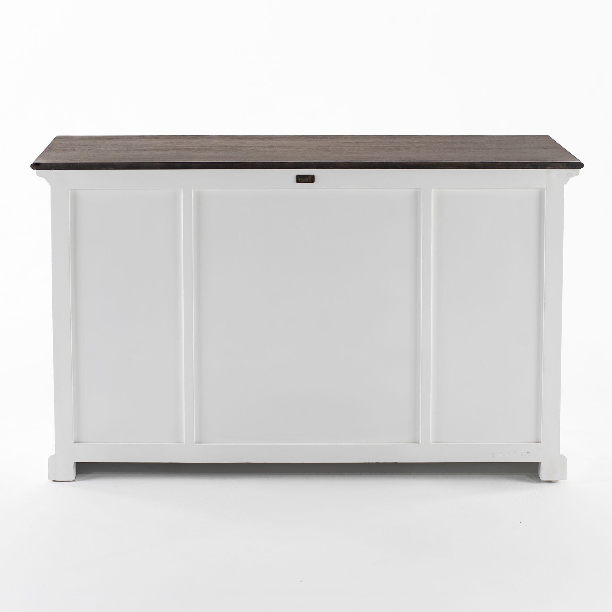 Halifax Sideboard mit 4 Türen und 3 Schubladen – Weiß gewischt & Dunkelbraun