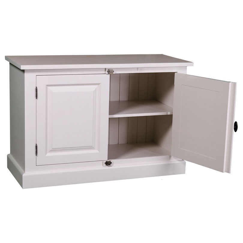 PS409Bas-P015 Vitrinenschrank mit Stangenschloß im Shabby Chic - in vielen Farben erhältlich!