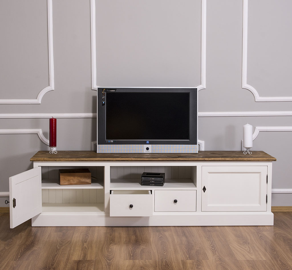 Eleganter TV-Tisch im Shabby Chic - in vielen Farben erhältlich!