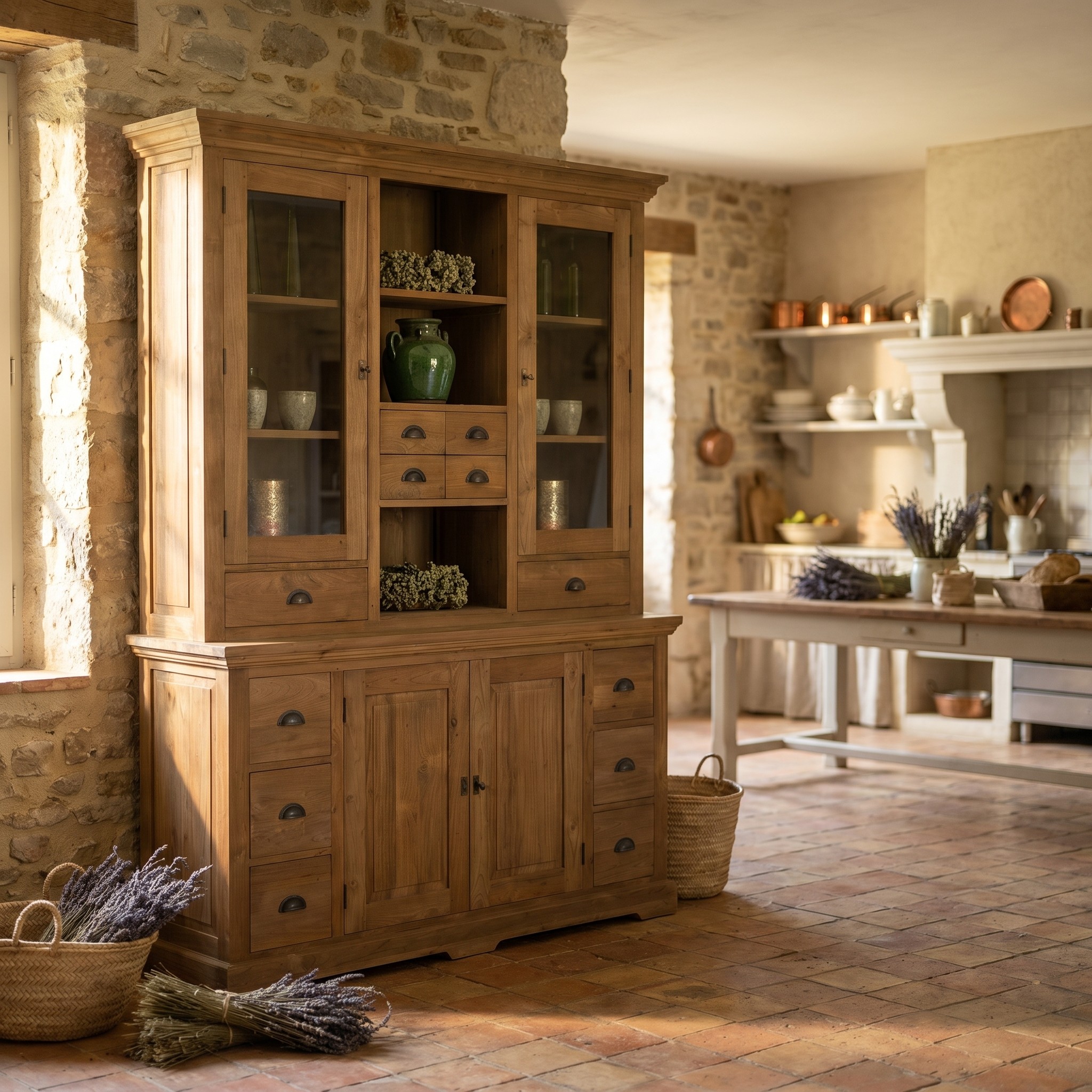 Kompakter Buffetschrank Avignon aus recyceltem Teakholz