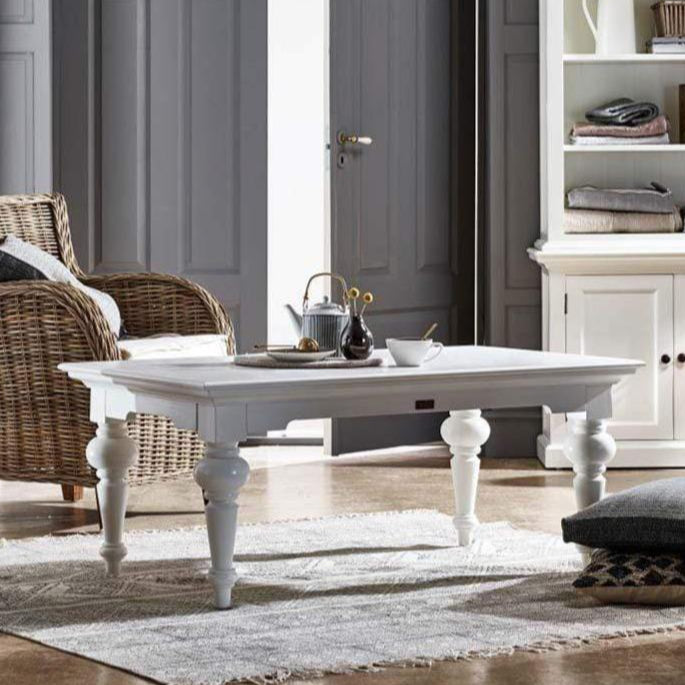 Provence Rechteckiger Couchtisch – Weiß