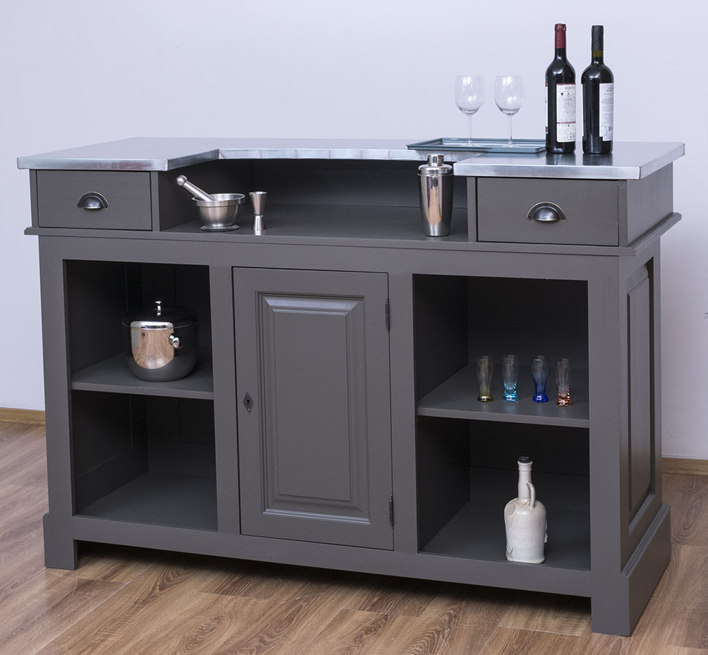 Große Bar mit oder ohne Aufsatz im Landhausstil 160 cm Breite - in vielen Farben erhältlich!