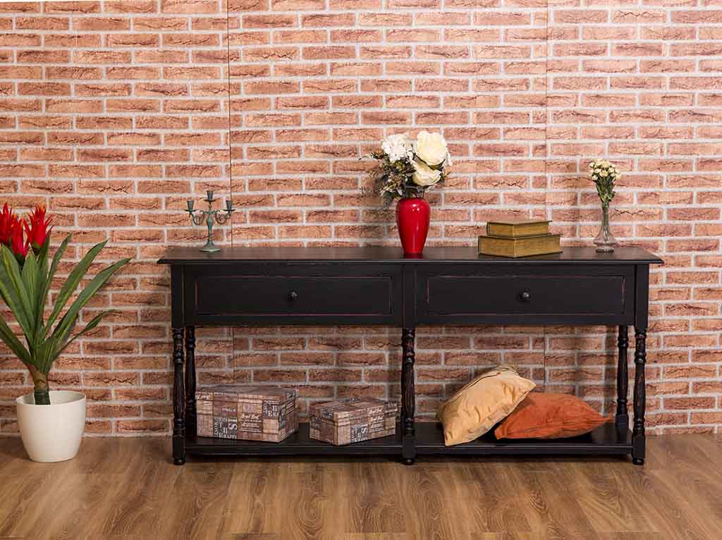 Langer Konsolentisch mit 2 Schubladen im Landhausstil - in vielen Farben erhältlich! Langer Konsolentisch mit 2 Schubladen im Landhausstil - in vielen Farben erhältlich!
