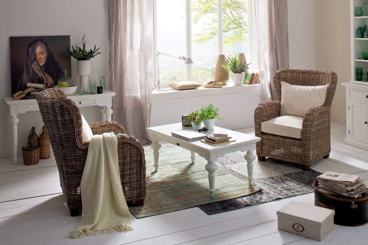 Provence Rechteckiger Couchtisch – Weiß