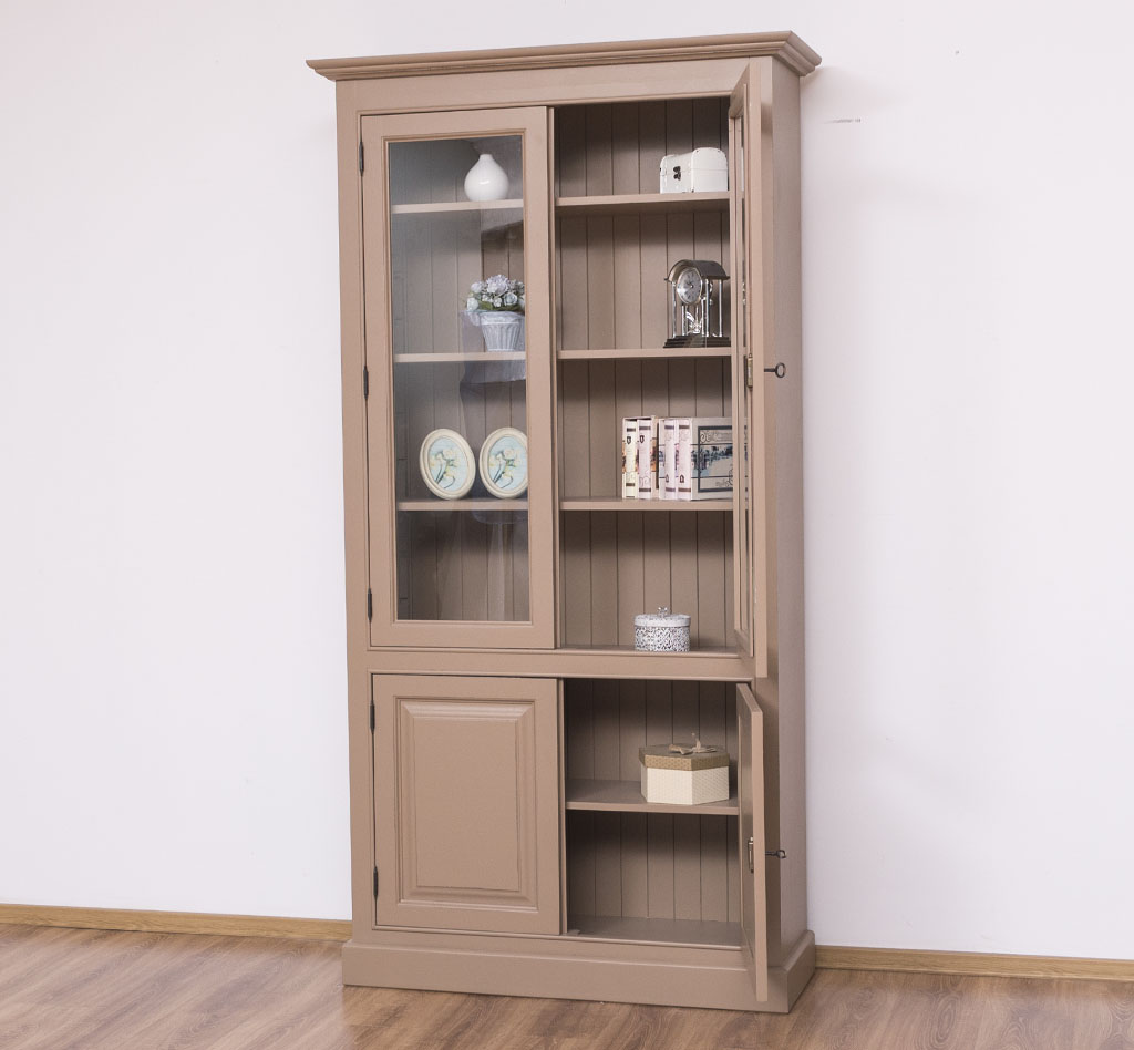 PS149-P022-P088A Schöner Vitrinenschrank im Landhausstil - in vielen Farben erhältlich!