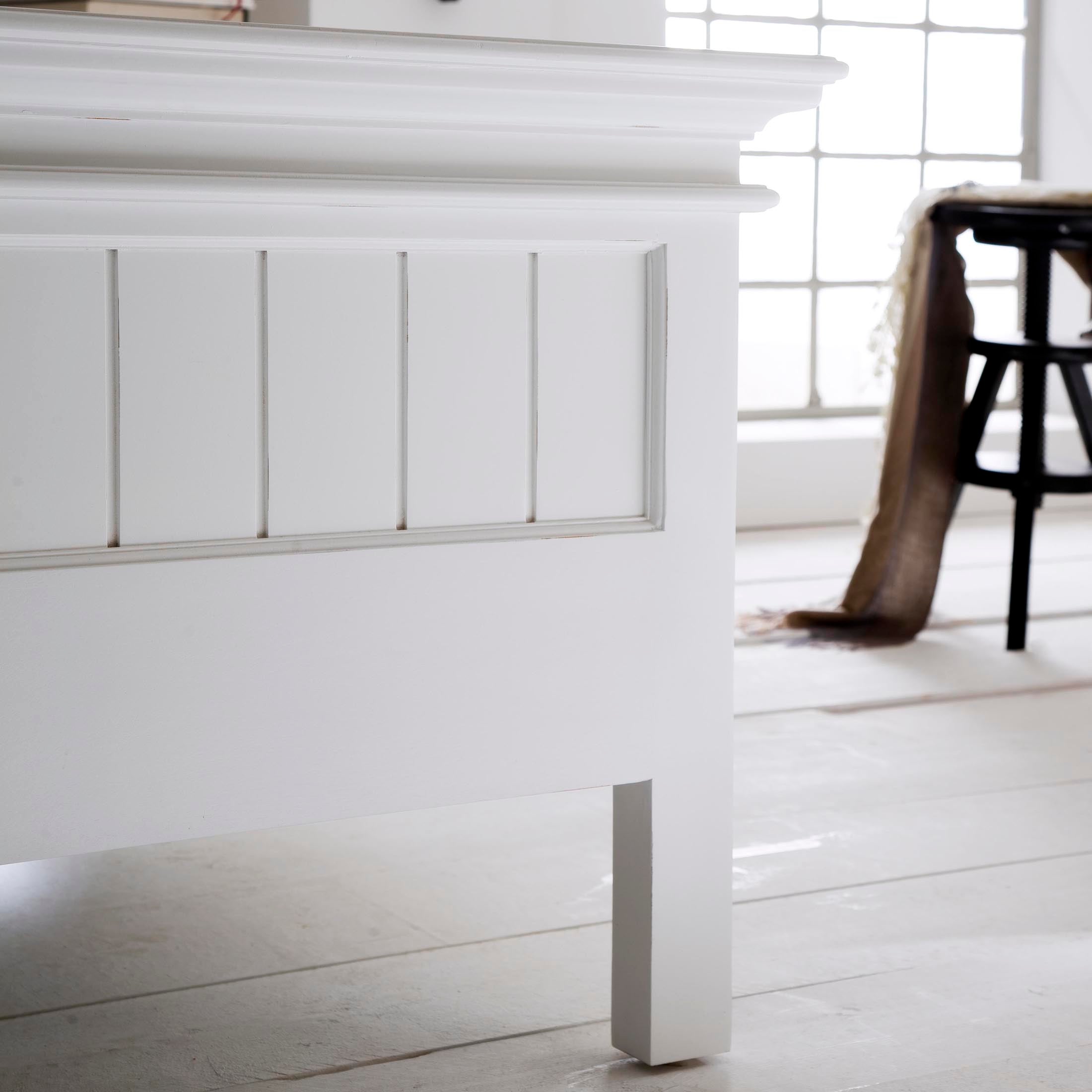 Halifax Doppelbett 200 im Landhausstil – Massivholz Weiß