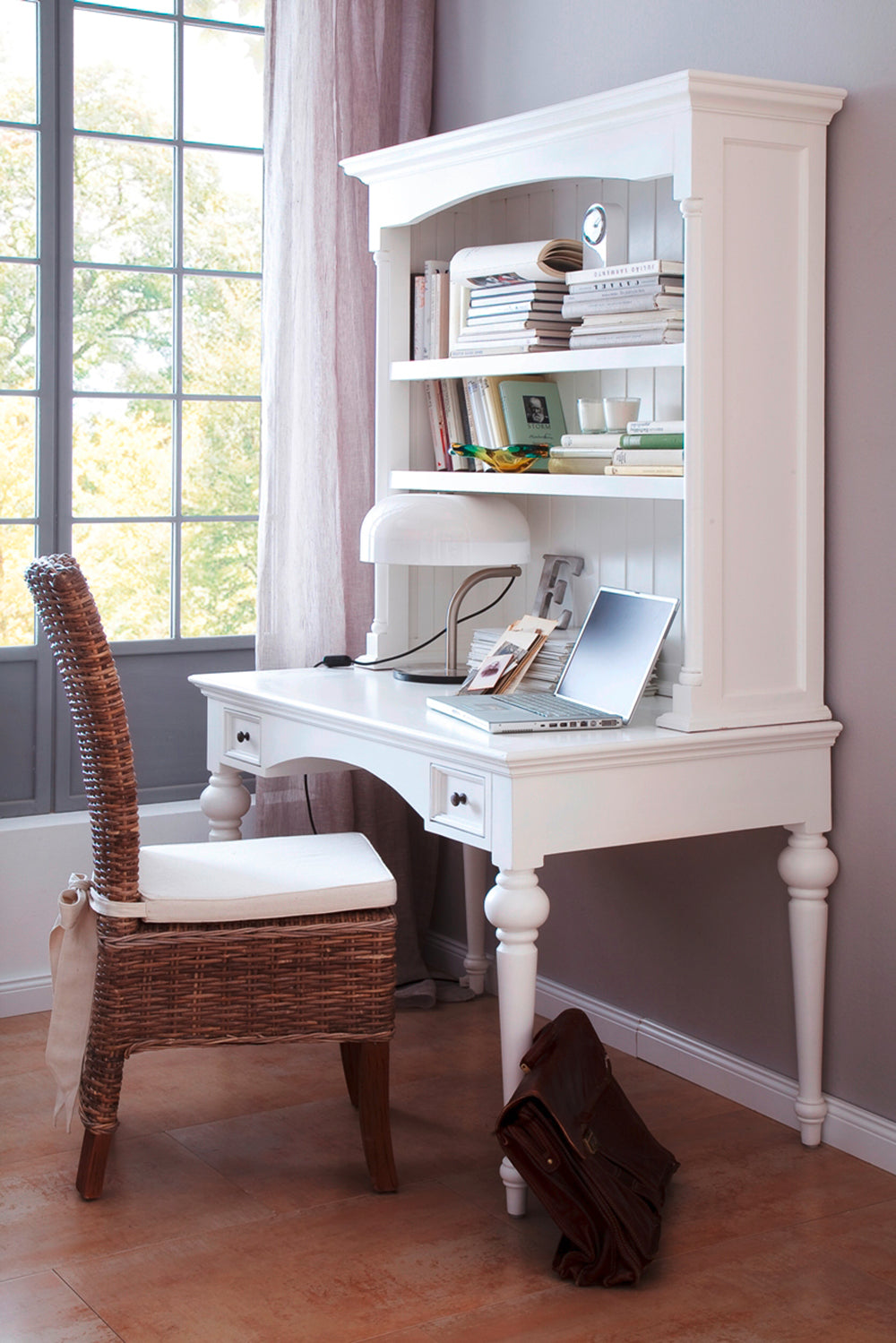 Sekretär Provence im Landhausstil – Weiß