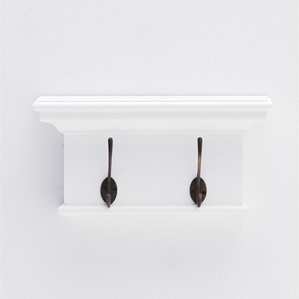 Halifax Wandgarderobe mit 2 Haken – Weiß