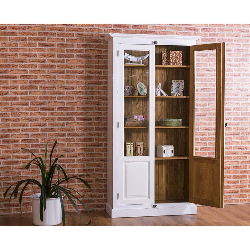 Eleganter schmaler Vitrinenschrank - in vielen Farben erhältlich!