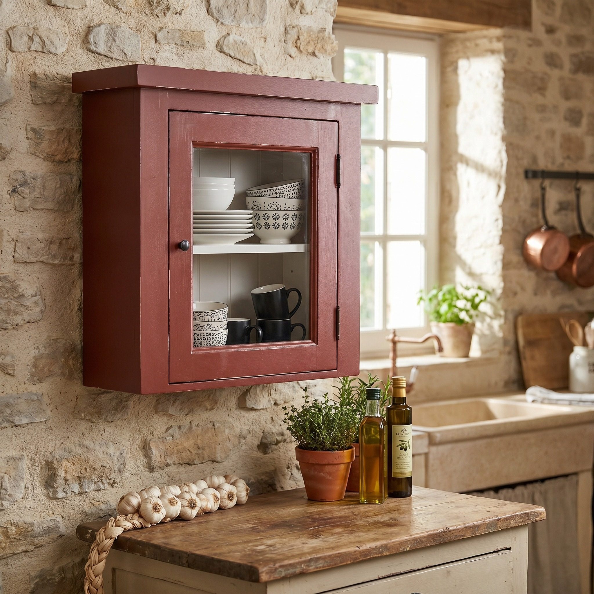 Kleiner Hängeschrank im Shabby Style - in vielen Farben erhältlich!