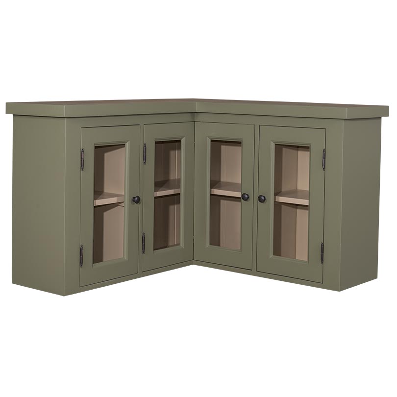 Passgenauer Eckhängeschrank im Shabby Chic - in vielen Farben erhältlich!