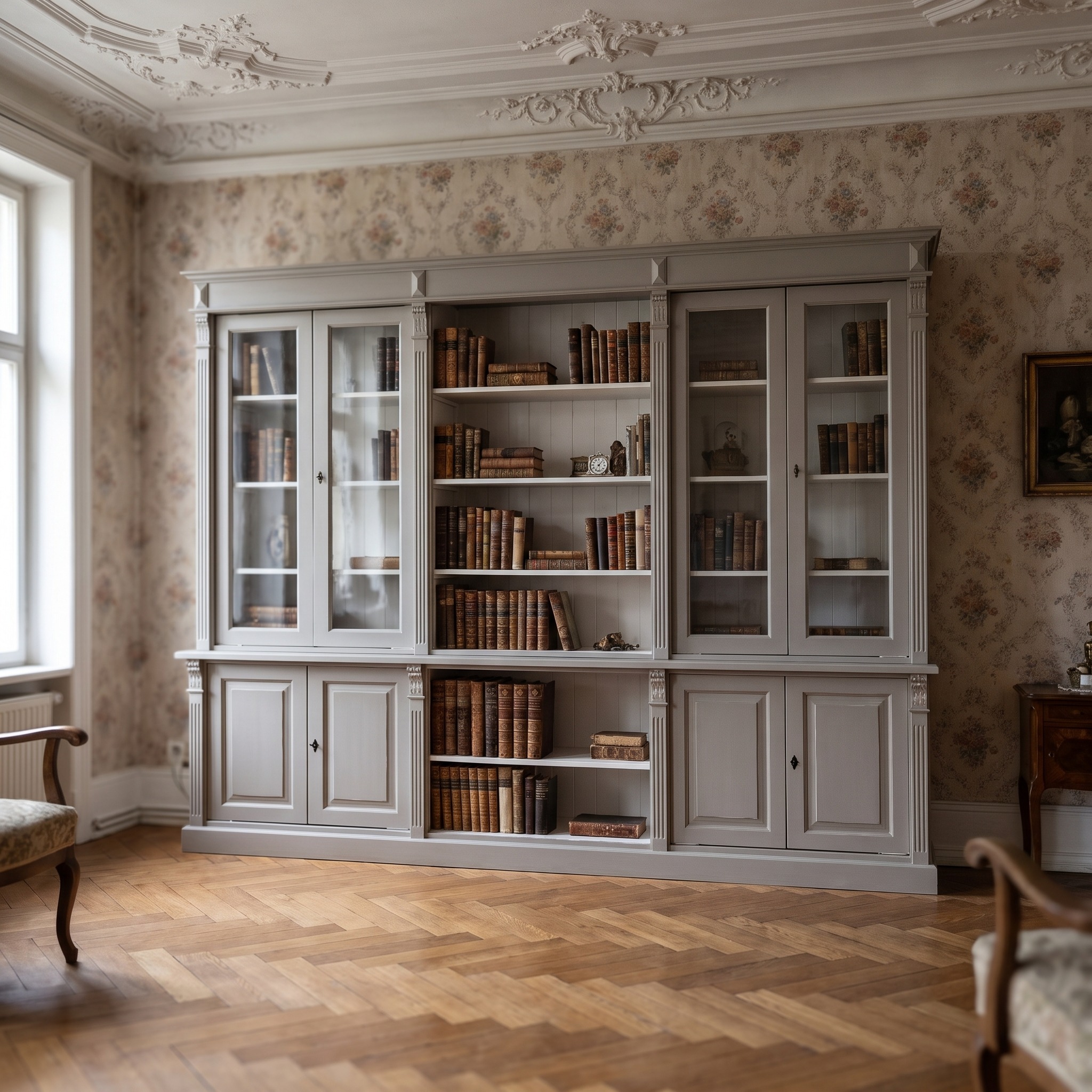 Stilvoller Hochschrank im Landhausstil - in vielen Farben erhältlich!