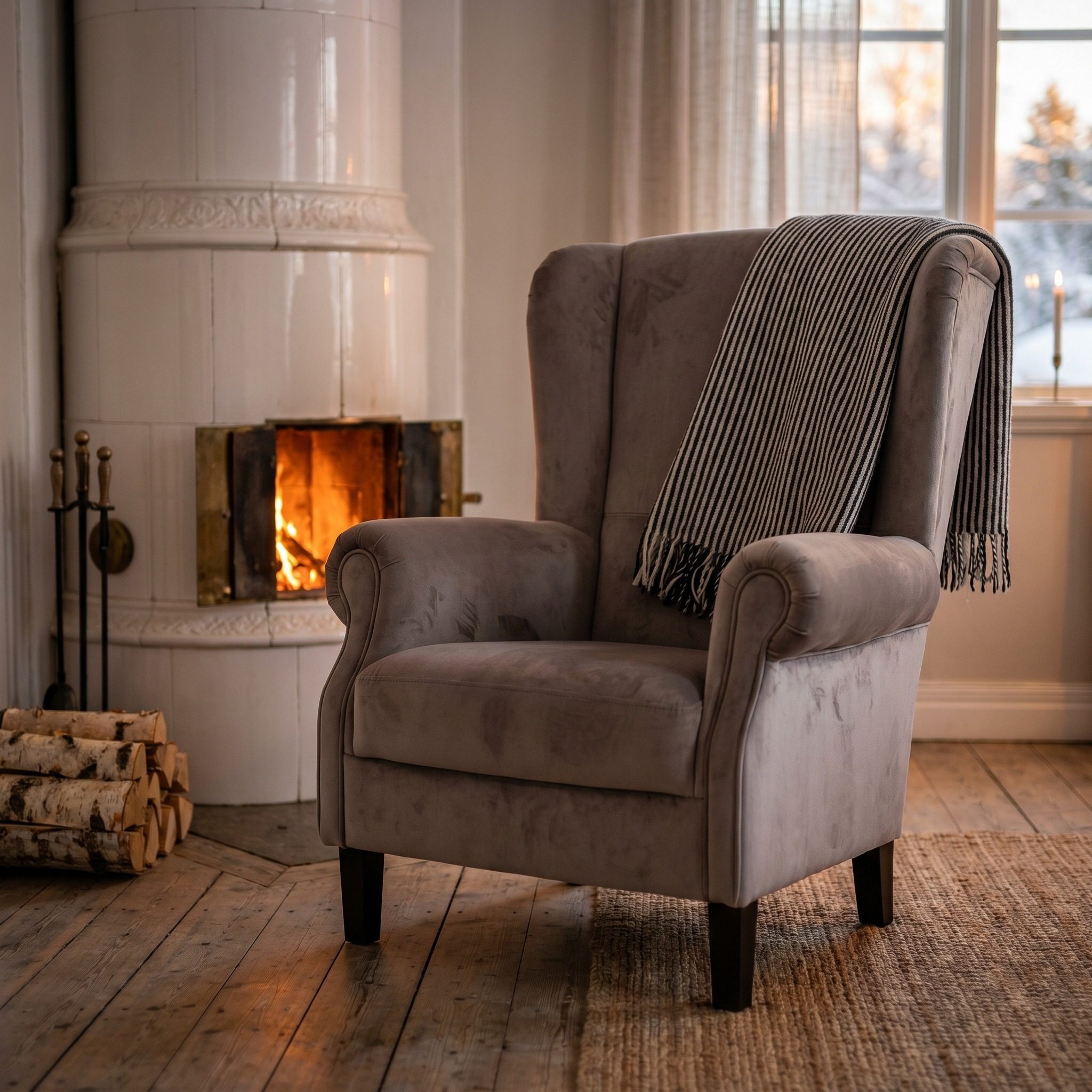 Ohrensessel Francis mit festem Sitzkissen - Francis Armchair