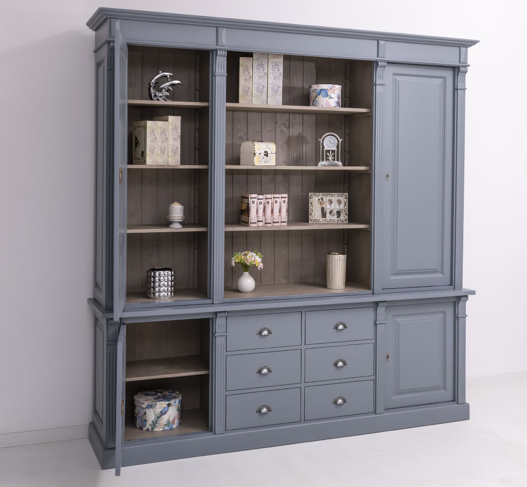 Stilvoller Bücherschrank im Landhausstil - in vielen Farben erhältlich!