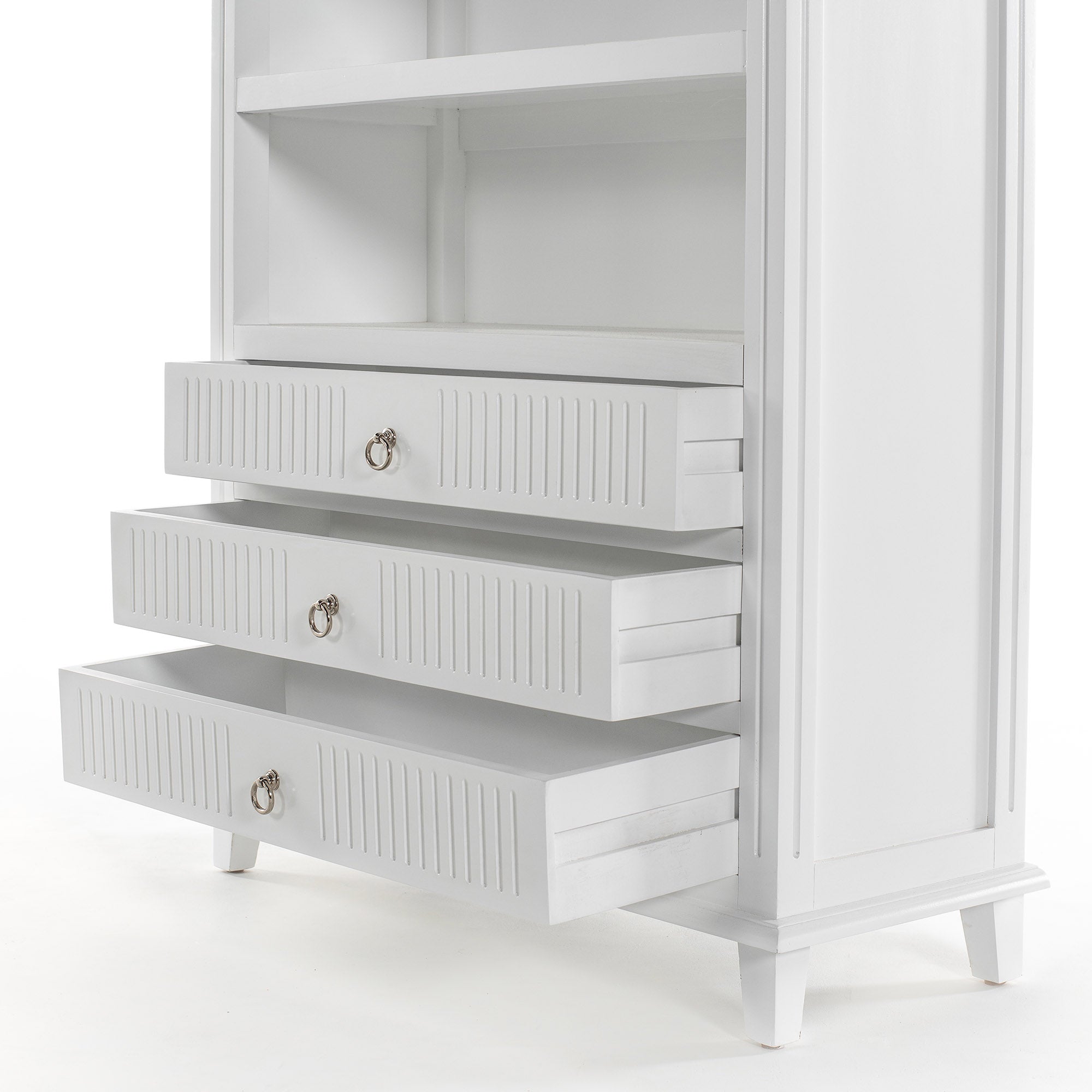 Skansen Bücherregal mit 3 Schubladen – Weiß