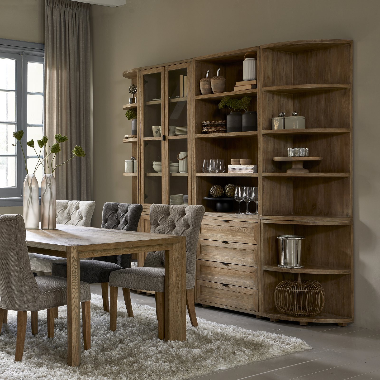 Del Rey Corner Book Cabinet