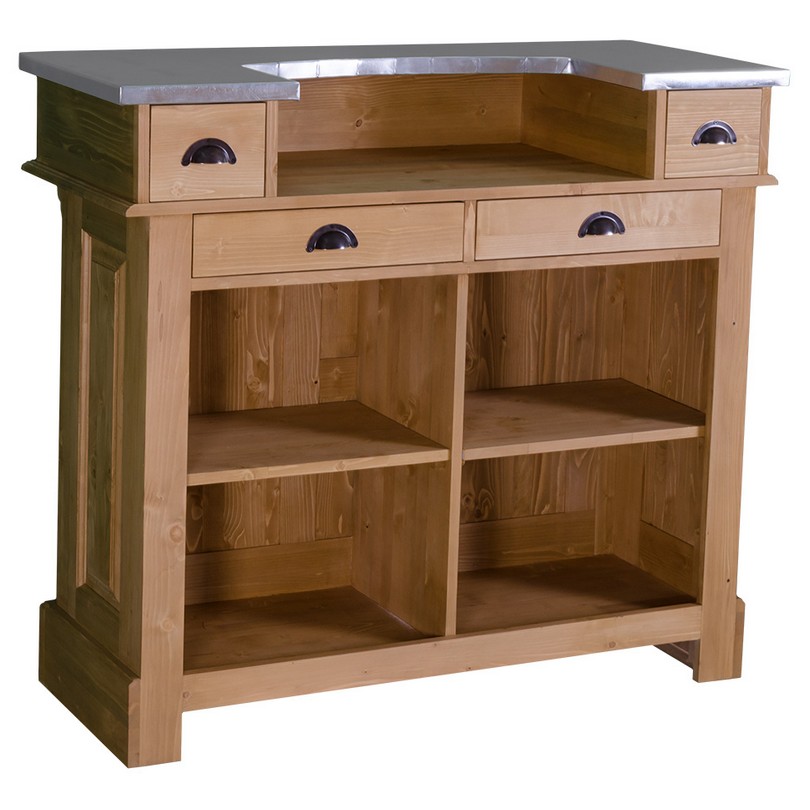 PS1003-120-TopZ-P002_1 Bar mit Aufsatz im Landhausstil 120 cm