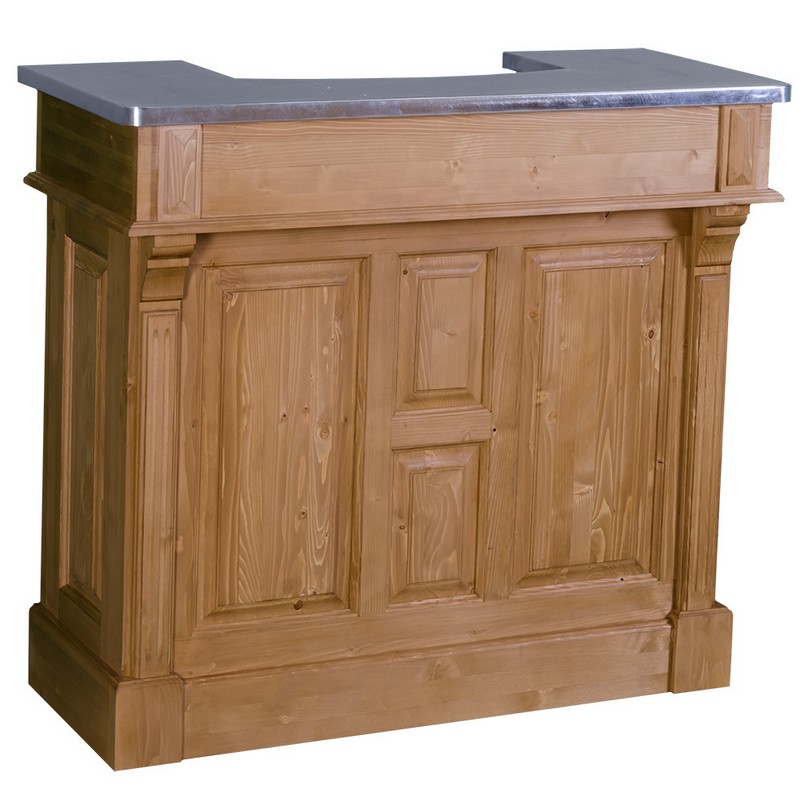 PS1003-120-TopZ-P002 Bar mit Aufsatz im Landhausstil 120 cm