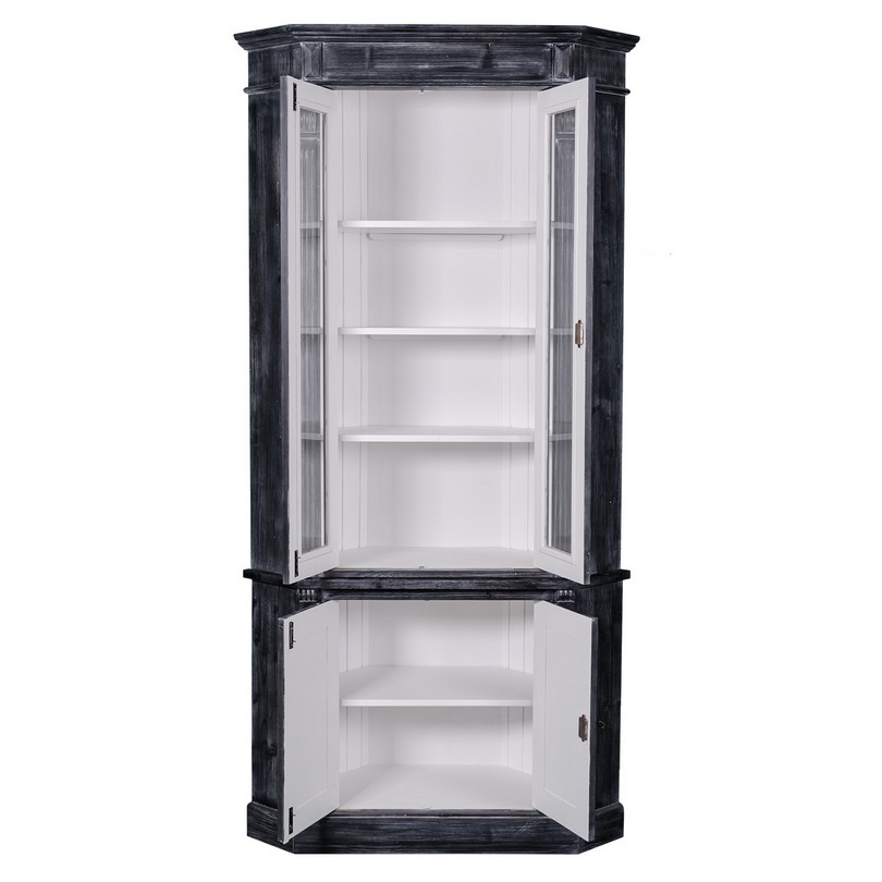 PS59Bas-PS59Sup-P040_P004_2 Schmaler Eckschrank Eckvitrine im Landhausstil - in vielen Farben erhältlich!