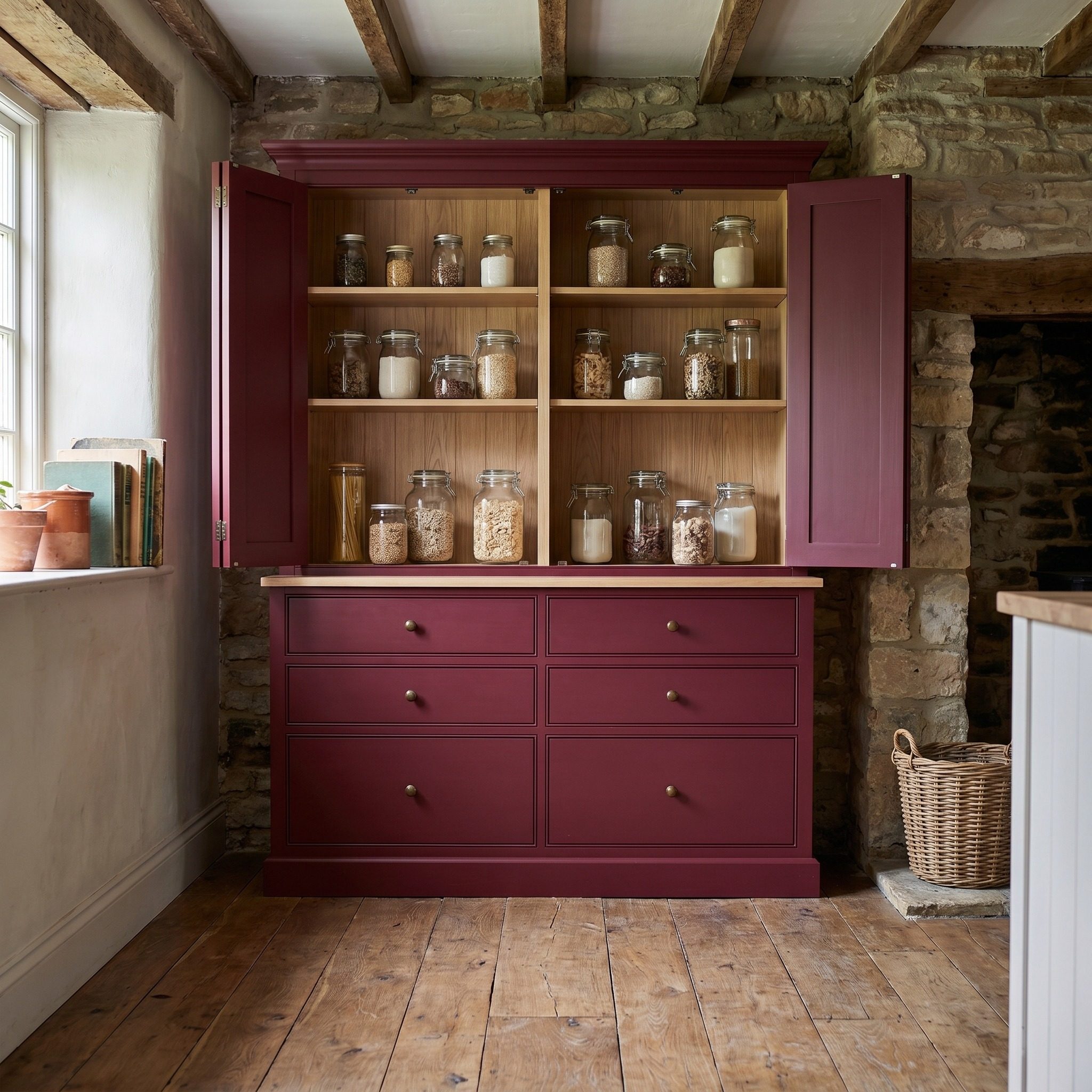 Edler Küchenschrank im Shabby Chic