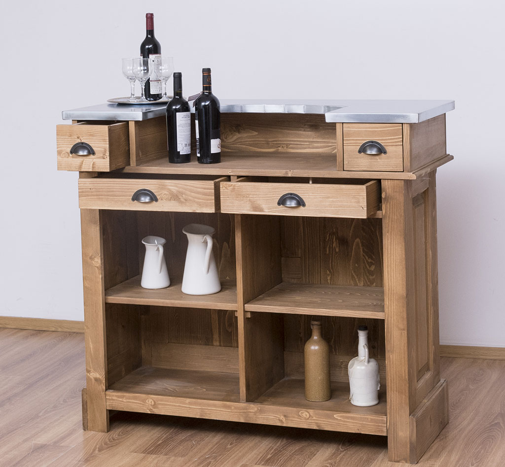 Bar mit Aufsatz im Landhausstil 120 cm breit - in vielen Farben erhältlich! Bar mit Aufsatz im Landhausstil 120 cm breit - in vielen Farben erhältlich!
