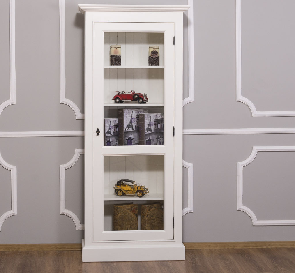 Kompakte Vitrine im Landhausstil - in vielen Farben erhältlich! Kompakte Vitrine im Landhausstil - in vielen Farben erhältlich!