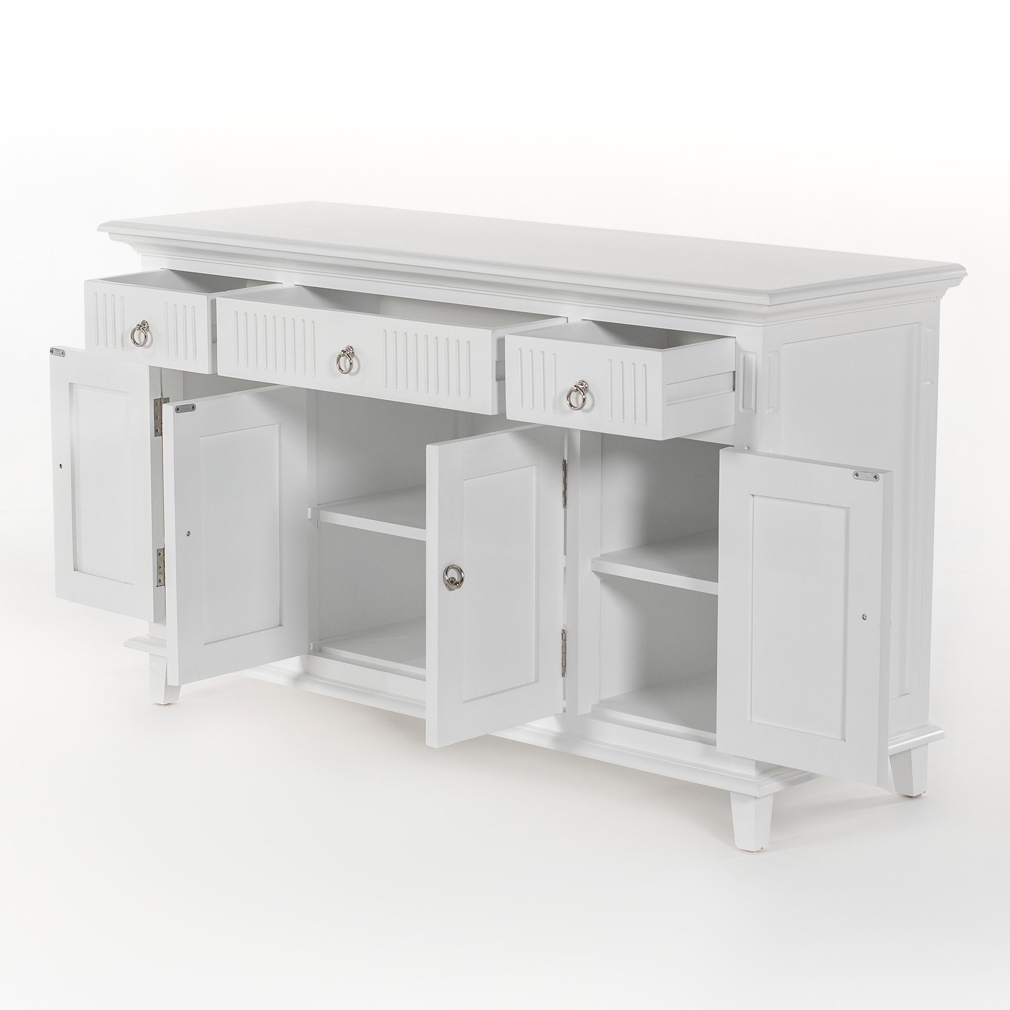 Skansen Sideboard mit 4 Türen und 3 Schubladen – Klassisches Weiß