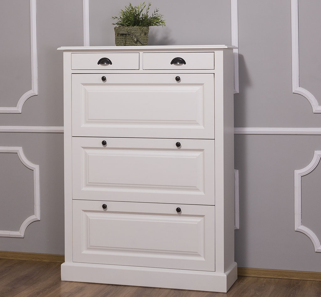 Eleganter Schuhschrank im Shabby Chic - in vielen Farben erhältlich!